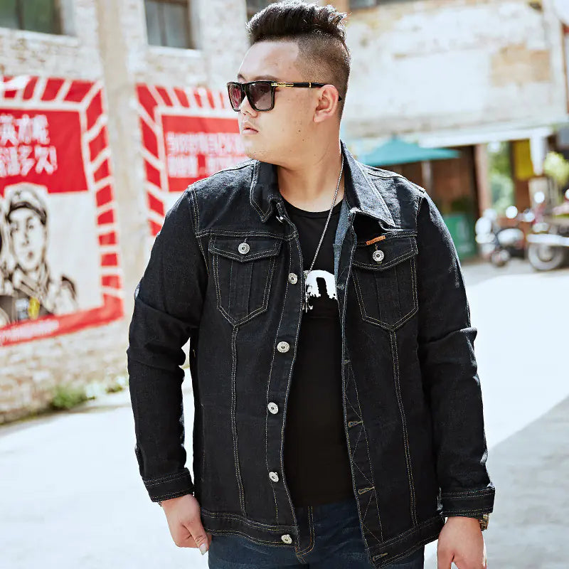 "Plus Size Men's Denim Jacket" My store