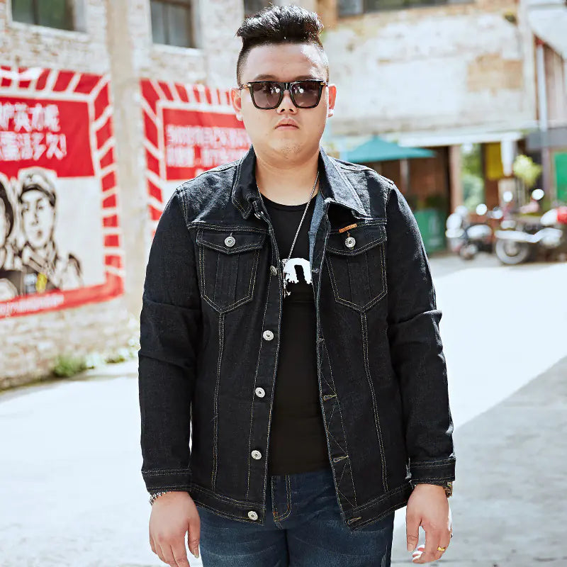 "Plus Size Men's Denim Jacket" My store