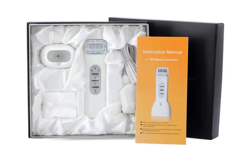 Thermage RF Beauty Device for Facial Tightening by My store in its packaging, showcasing the device and instruction manual.
