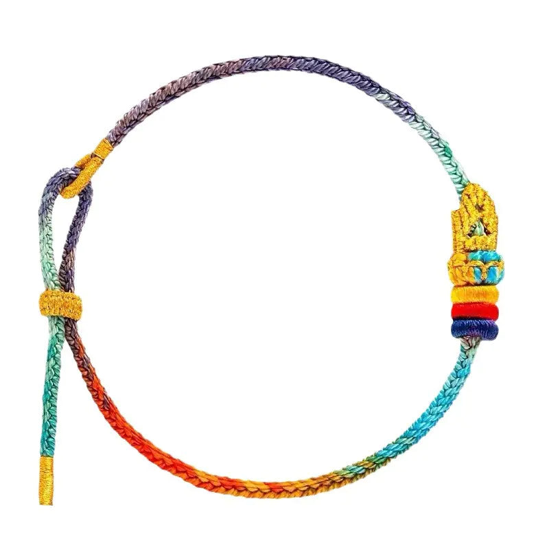 "Handwoven Gradient Red String Bracelet for Good Luck" My store