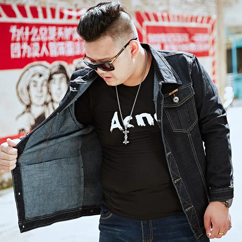 "Plus Size Men's Denim Jacket" My store