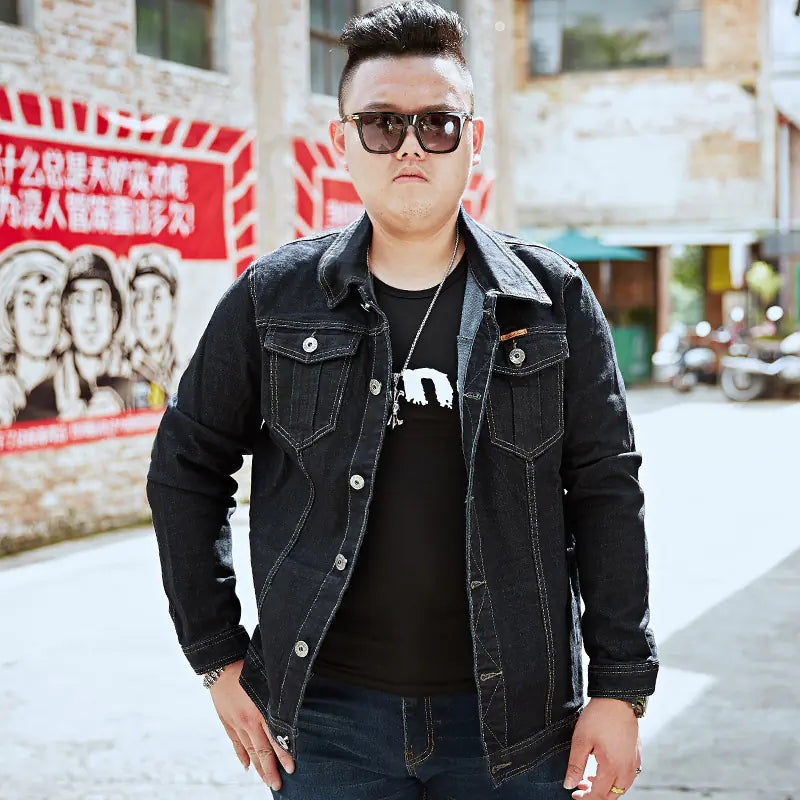 "Plus Size Men's Denim Jacket" My store