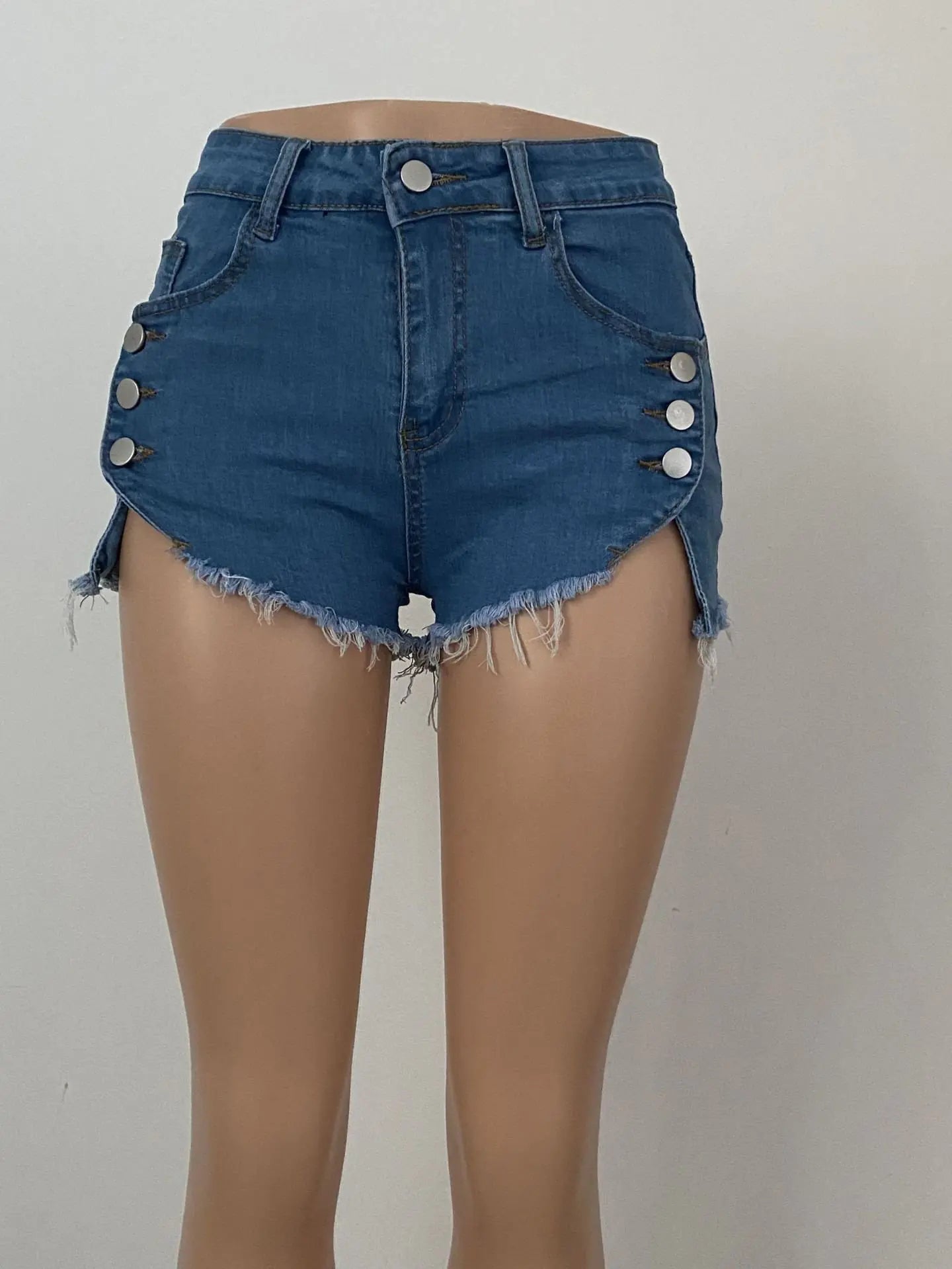 "Trendy Women's Elastic Denim Shorts" My store